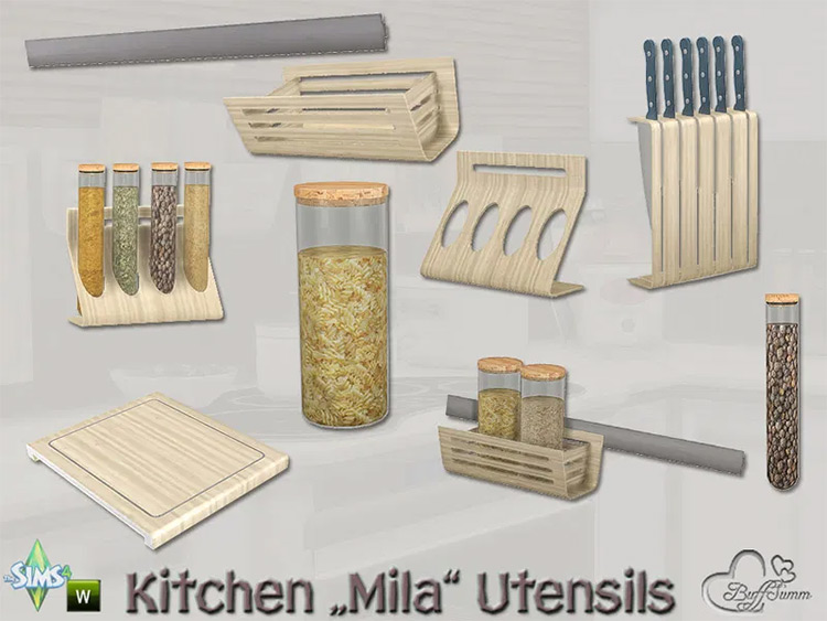 Mila Utensils CC for The Sims 4