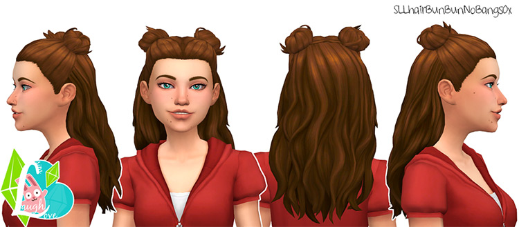 Bun Bun Hair CC - The Sims 4
