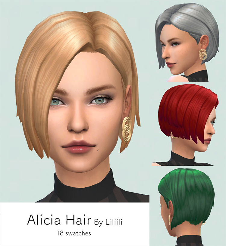 black hair maxis match cc sims 4