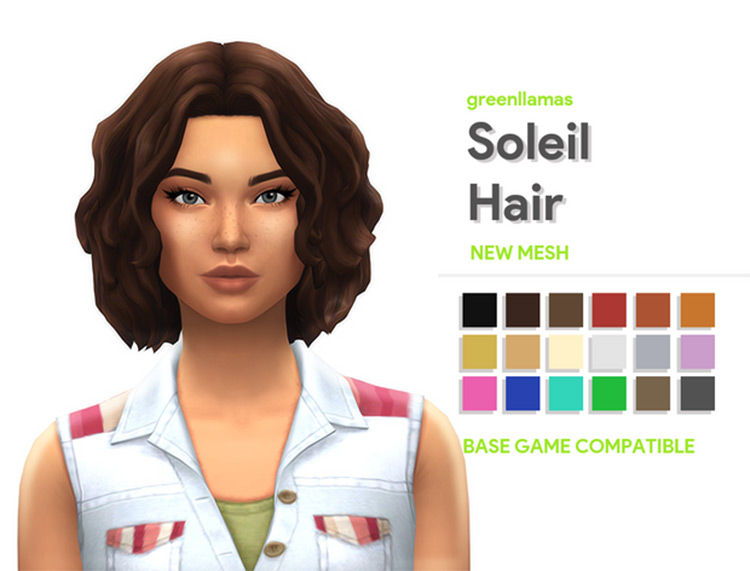 Soleil Hair CC - outdoorsy short hairdo for girls