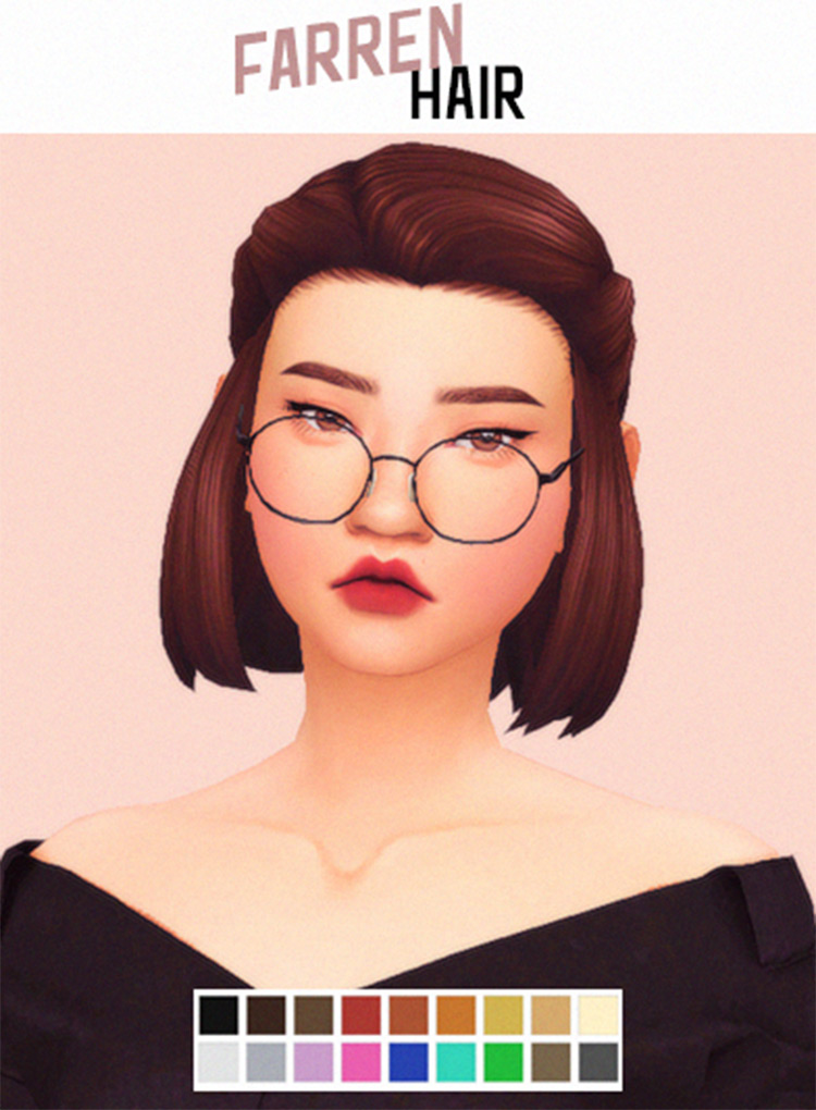 sims 4 female cute short hair cc