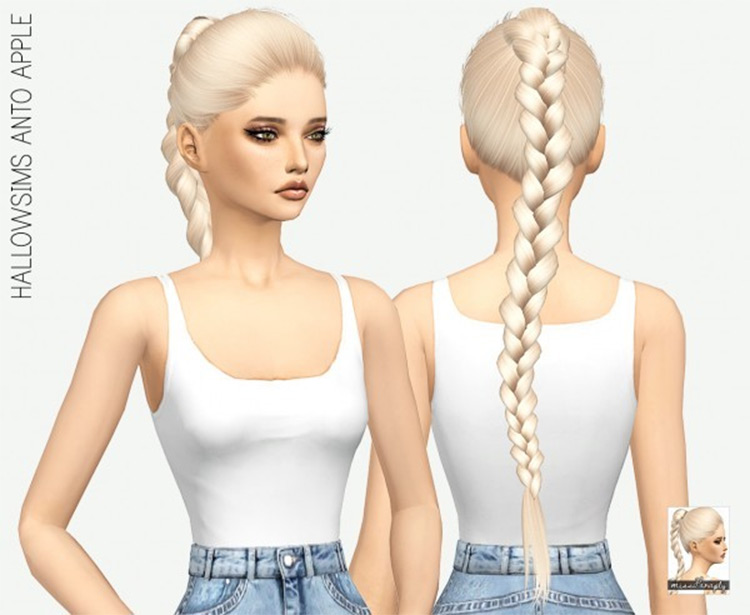 sims 4 cc long hair braid