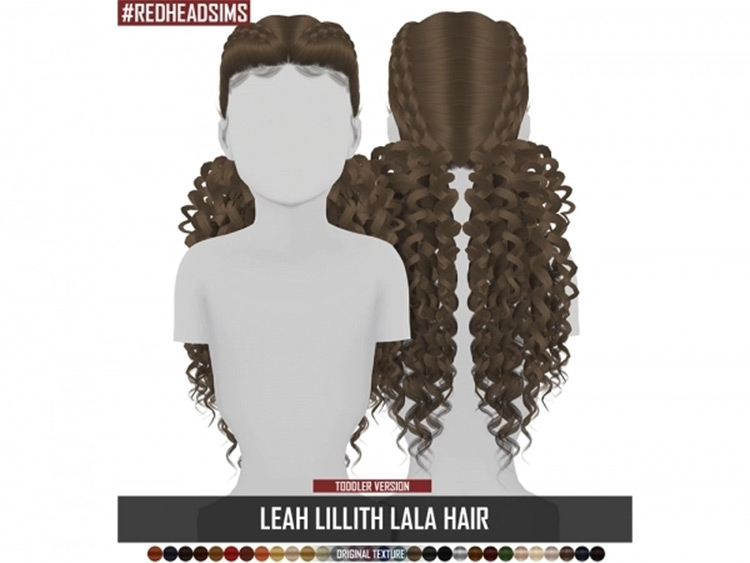 Lala younger kids hair with braids TS4