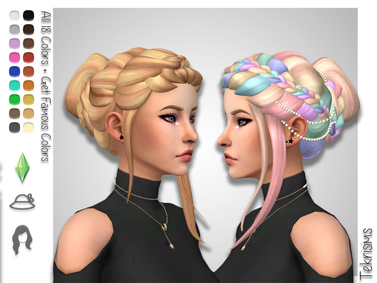 sims 4 cc women braided hair