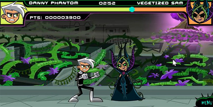 Vegetized Sam battle Danny Phantom: Urban Jungle screenshot