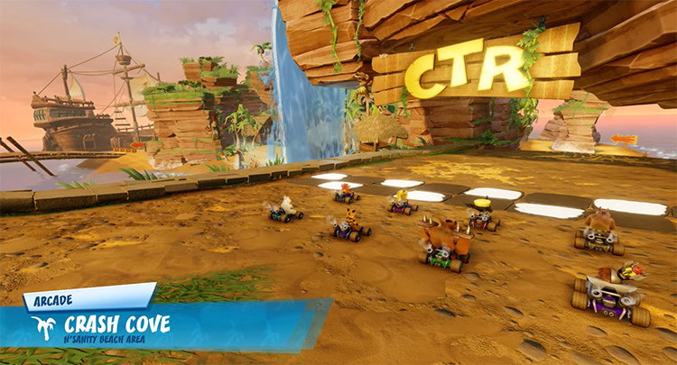 Crash Cove area in Crash Team Racing: Nitro-Fueled