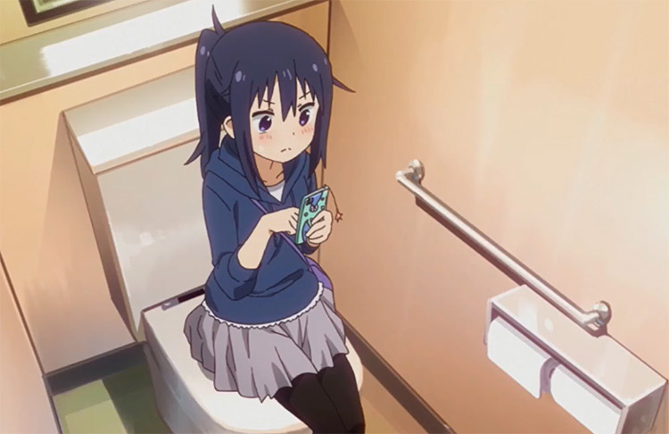 Anime Girl On Toilet