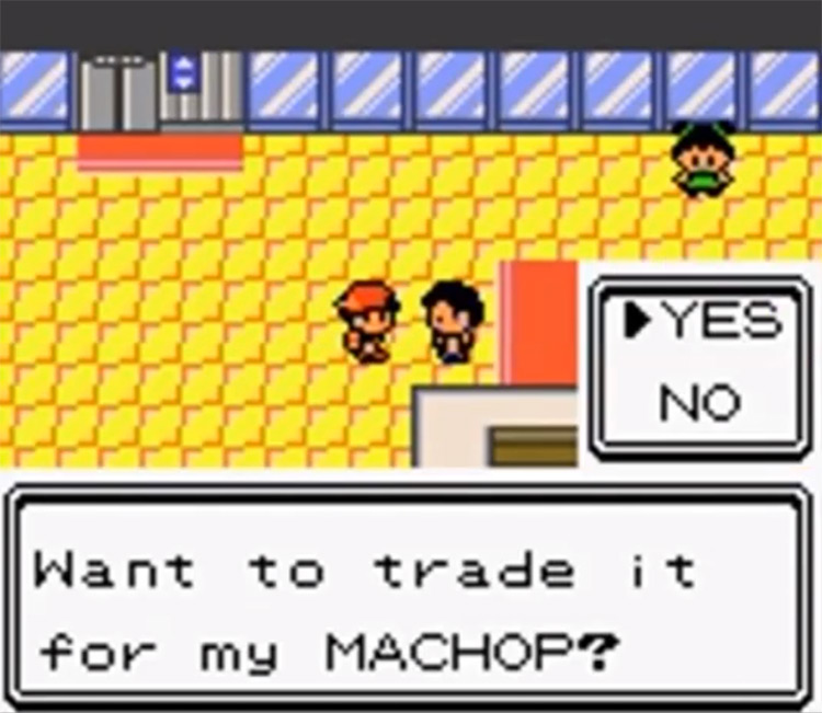 Drowzee traded for a Machop - Pokemon Gold/Silver/Crystal