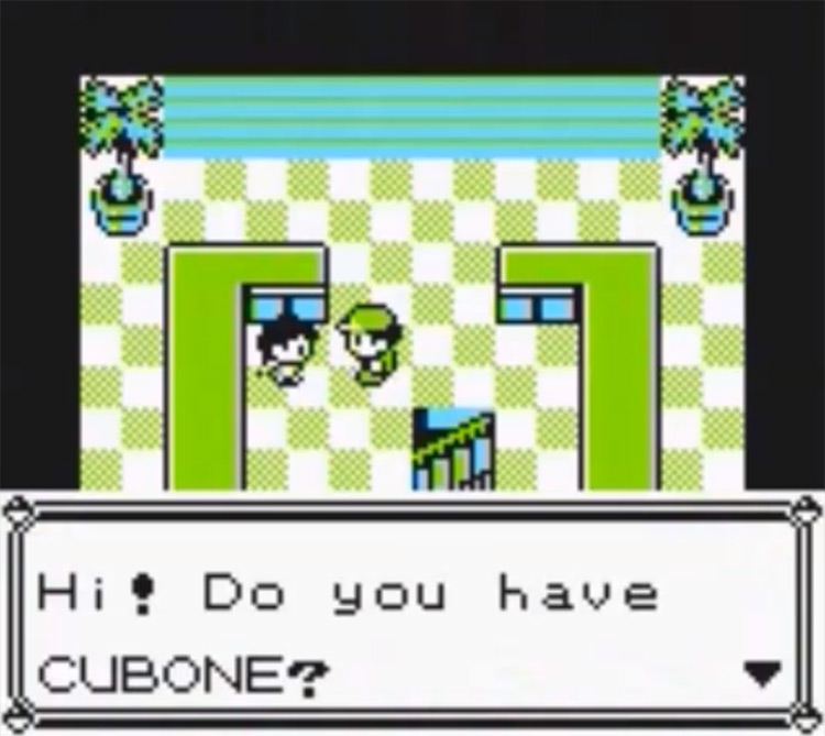 Cubone traded for Machamp in Pokemon Yellow