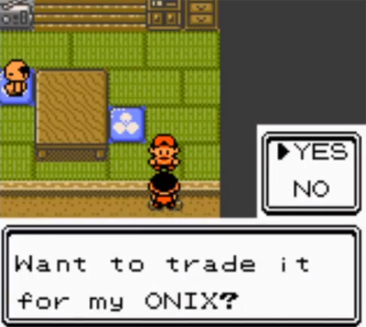 Bellsprout traded for Onix in Violet City