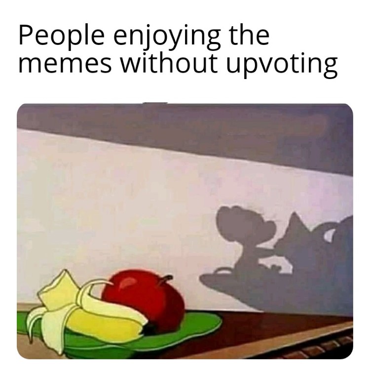 People enjoying memes without upvoting