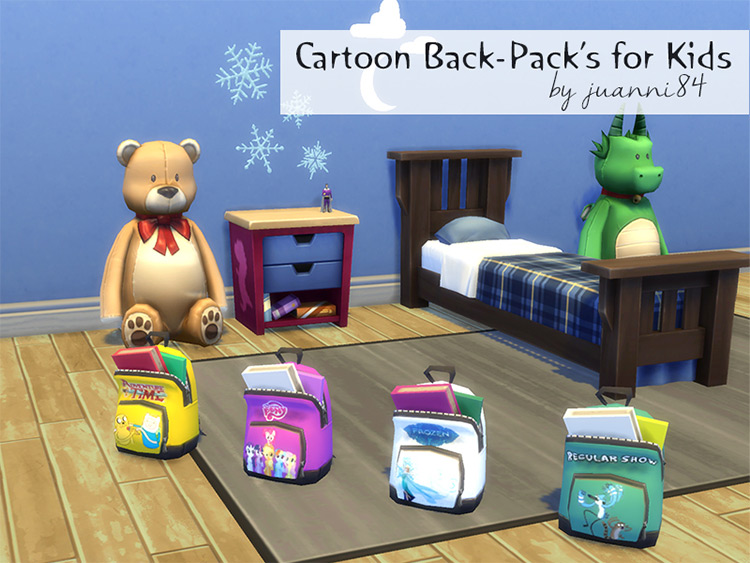 Cartoon Backpack For Kids - Sims 4 CC