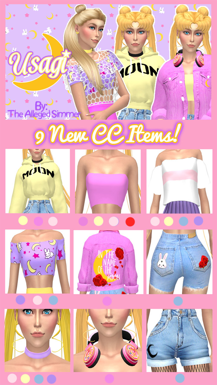 Usagi clothes and styles pack - Sims 4 CC