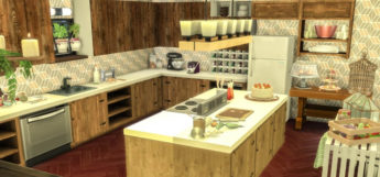 Rustic Kitchen Interior - Sims 4 Screenshot