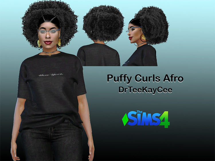 The sims 3 cc hair girls afro puffs