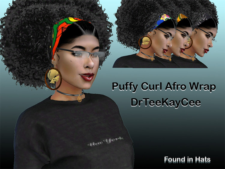 Afro Wrap Hats in Sims 4