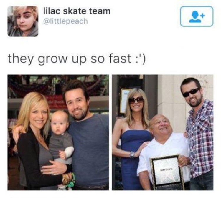 Always Sunny baby meme, they grow up so fast