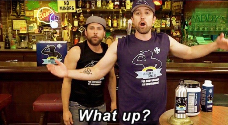 Mac and Charlie crow milk meme: What up?