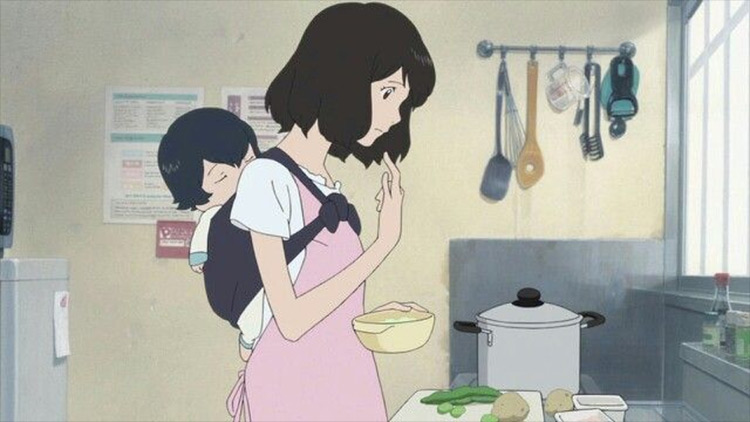 Hana from Wolf Children anime