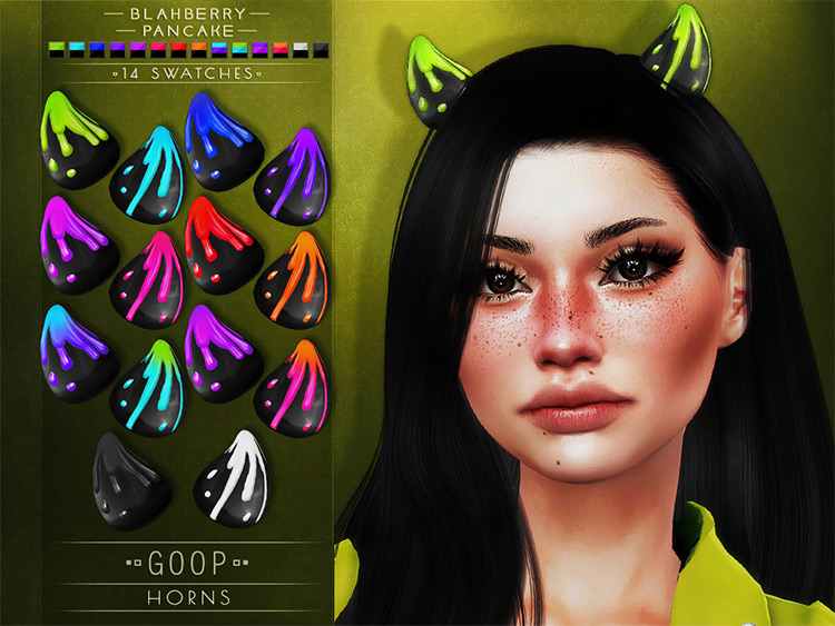 Goop Horns CC by Blahberry Pancake Sims 4