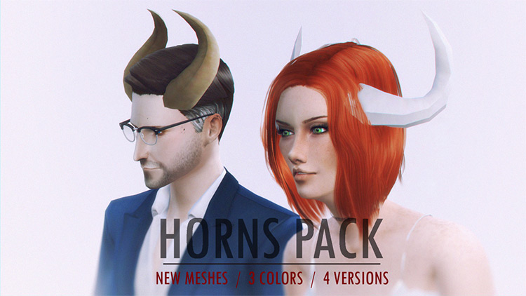 Horns Pack CC by Azentase Sims 4