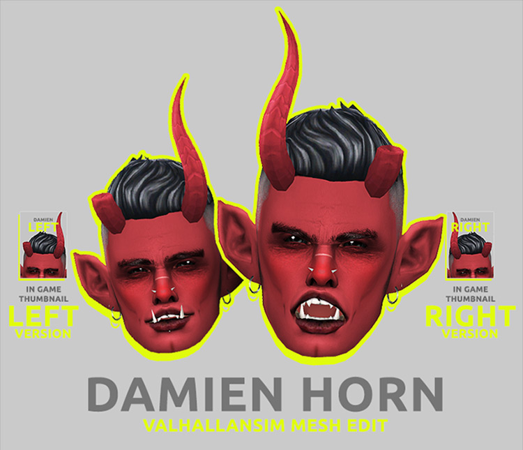 Horns Pack – Valhallansim Mesh Edit by Gerbithats Sims 4