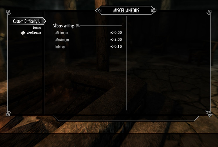 Custom Difficulty UI for Skyrim