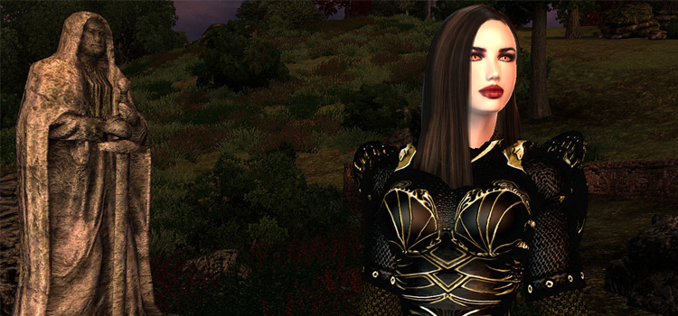 Black haired girl in Oblivion - Vampire Race Reloaded Mod Screenshot