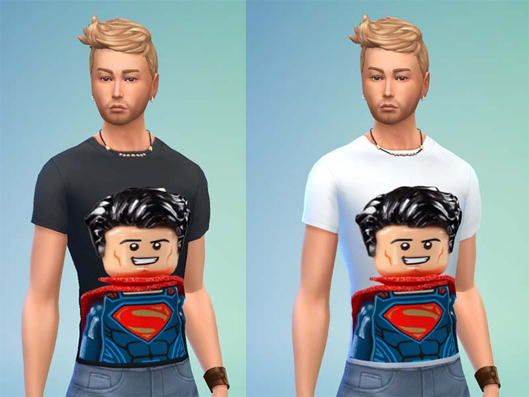 Lego Superman T-Shirt for The Sims 4