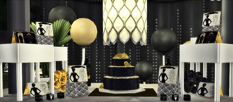 Great Gatsby 1920s Party Decor / Sims 4 CC