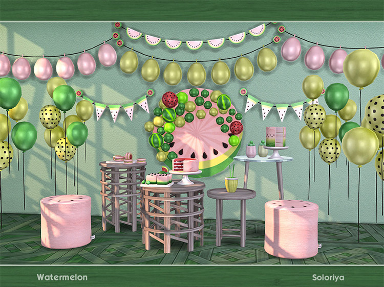 Watermelon Party Décor / Sims 4 CC