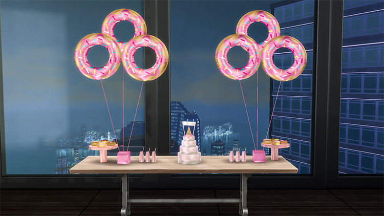 Donut Birthday Stuff / Sims 4 CC