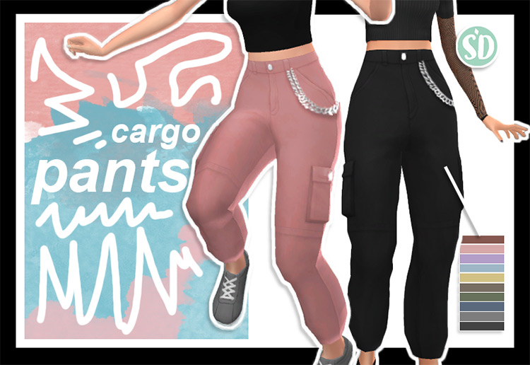 Sims 4 Cargo Pants   Shorts CC  For Guys   Girls    FandomSpot - 97