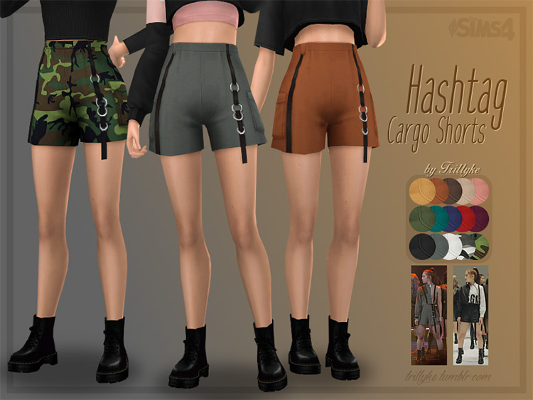 Sims 4 Cargo Pants   Shorts CC  For Guys   Girls    FandomSpot - 21