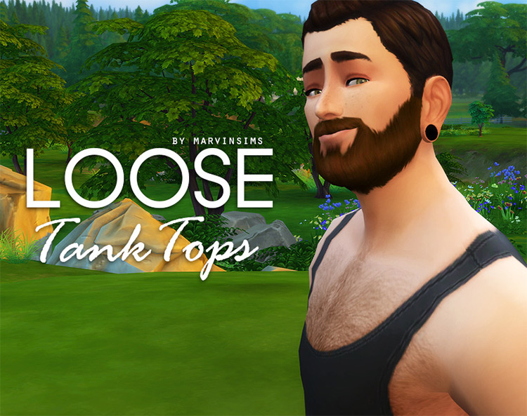 Loose Tank Tops CC for The Sims 4