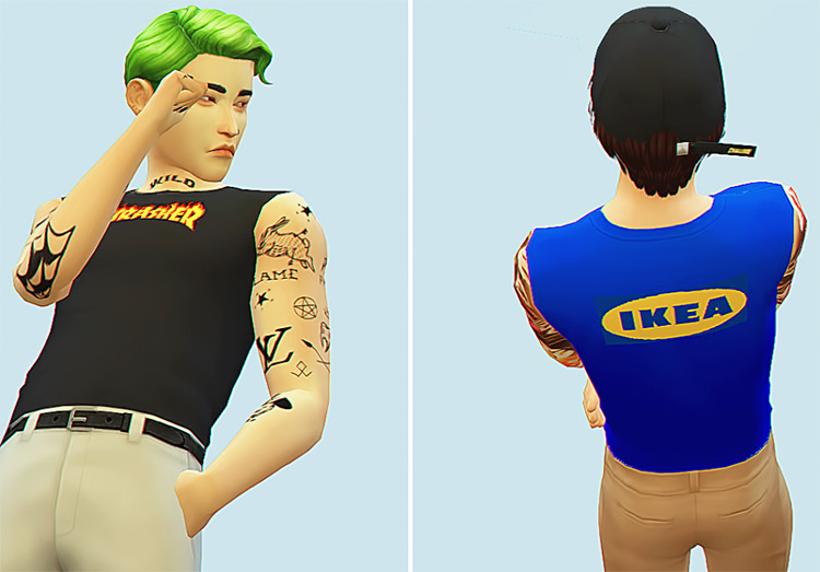 Tucked-In Tank Top / Sims 4 CC
