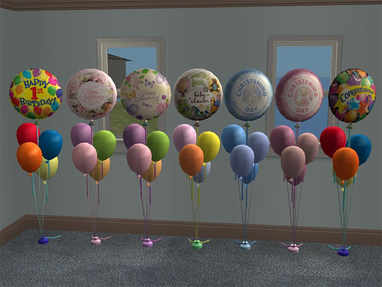 Sims 4 Balloons CC: Letters, Numbers, Party Balloons & More – FandomSpot