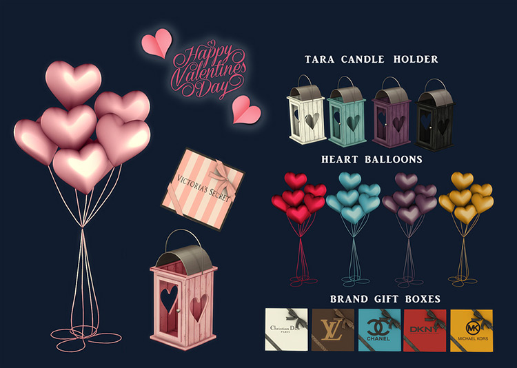 Happy Valentine’s Day Balloons Set / TS4 CC