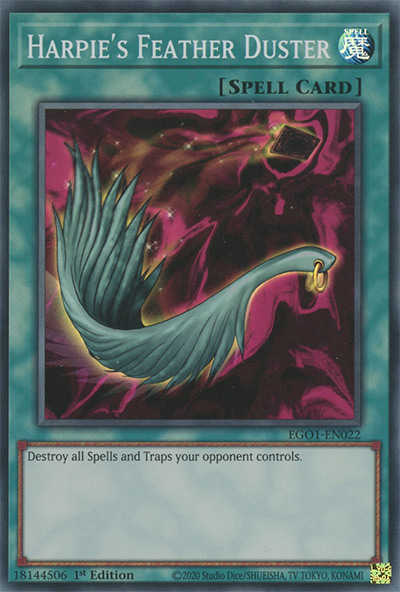 Harpie's Feather Duster YGO Card