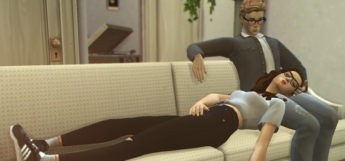 Snuggling Pose Pack on the couch / TS4 Preview