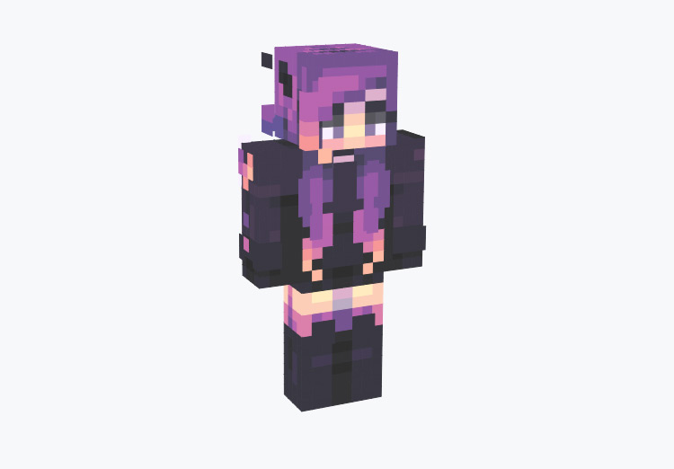 Purple Haired Emo Girl Design / Minecraft Skin