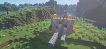 Minecraft building archery range screenshot