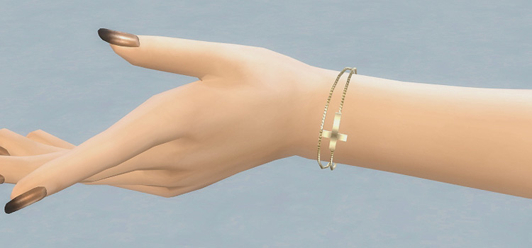 Female cross-chain bracelet preview / Sims 4 CC