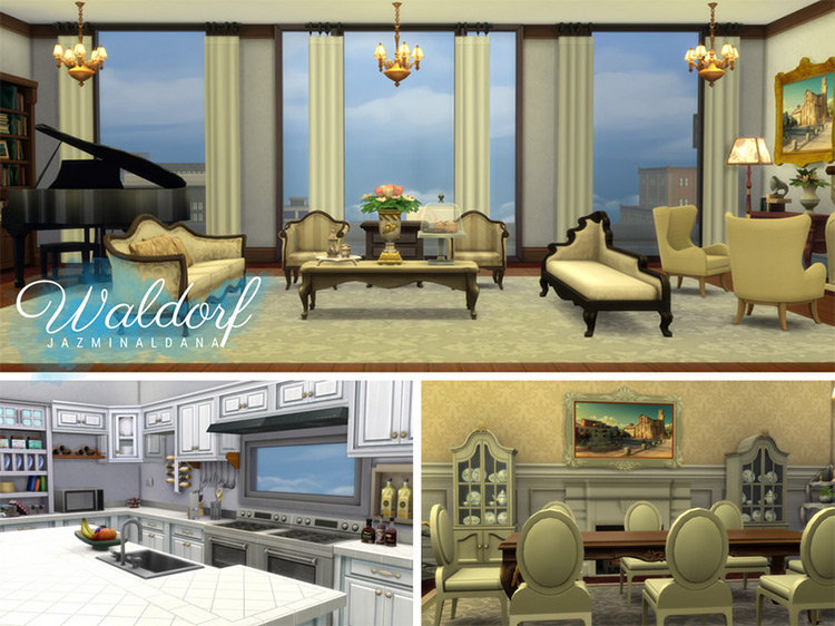 Waldorf Penthouse for The Sims 4