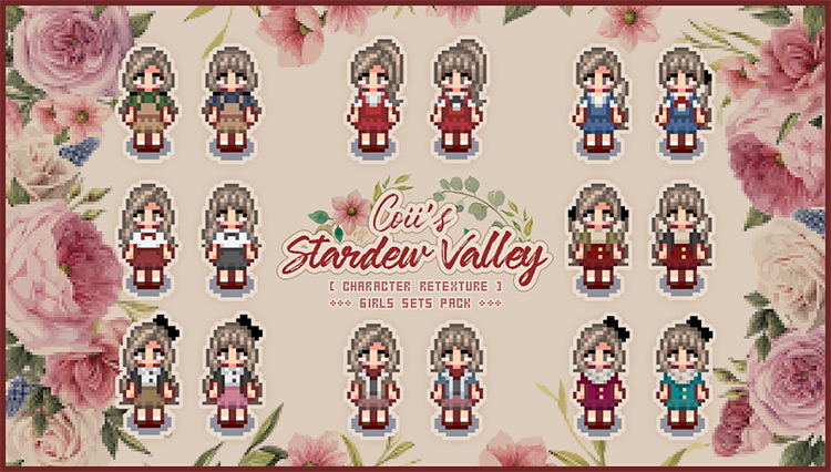 Girls Cottagecore Pack / Stardew Valley mod