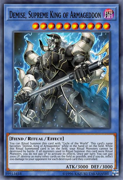Demise, Supreme King of Armageddon YGO Card