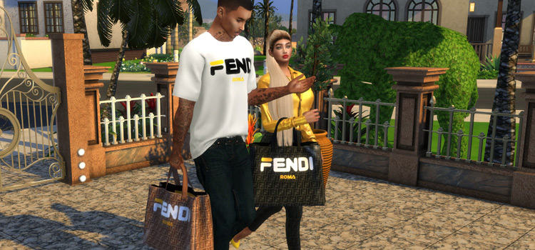 Fendi Bags & Shirts / Sims 4 CC Preview