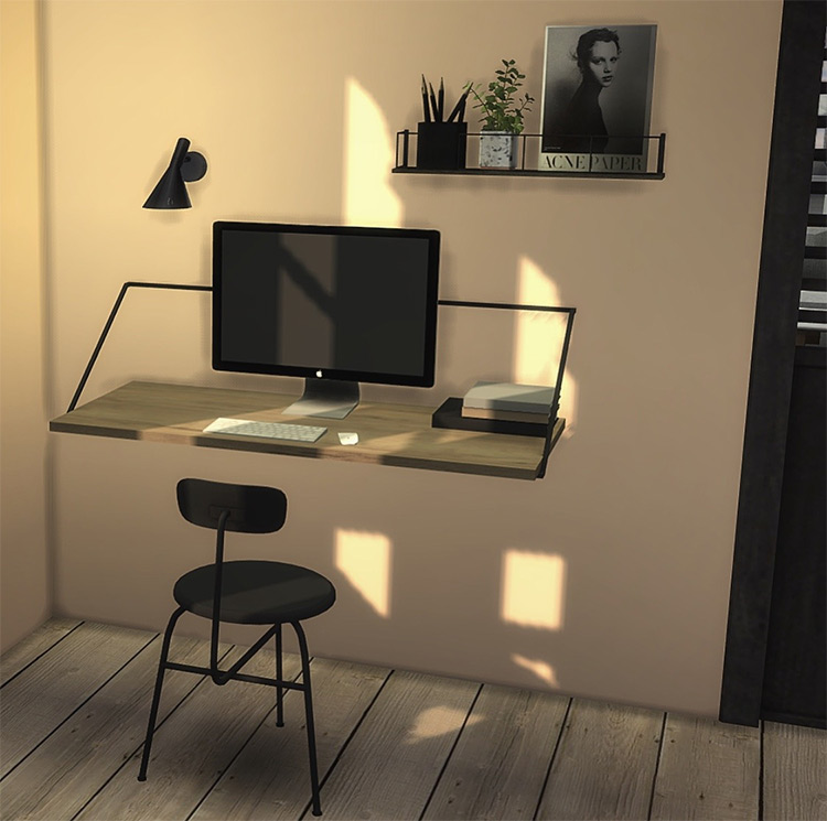 sims 4 single desks cc