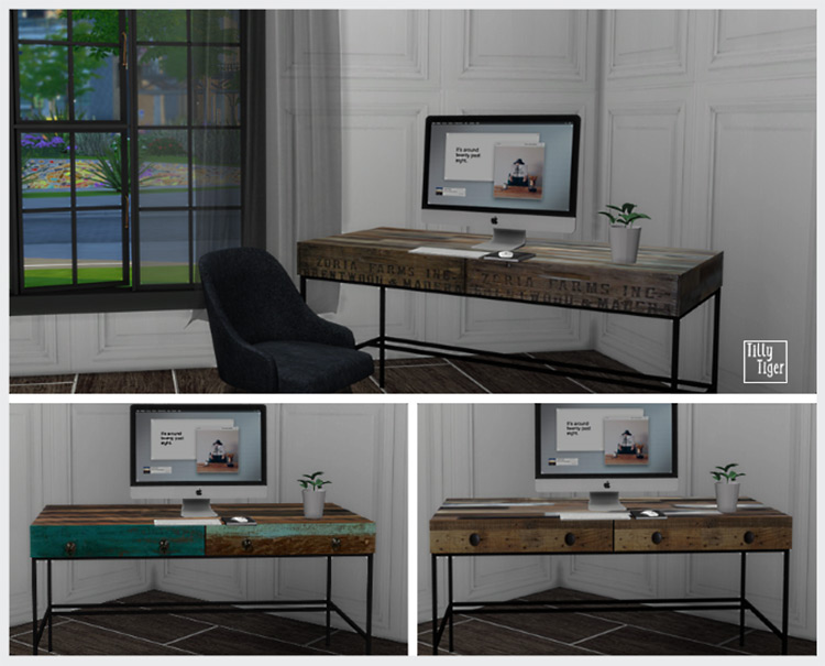 Custom Reclaimed Desk / TS4 CC