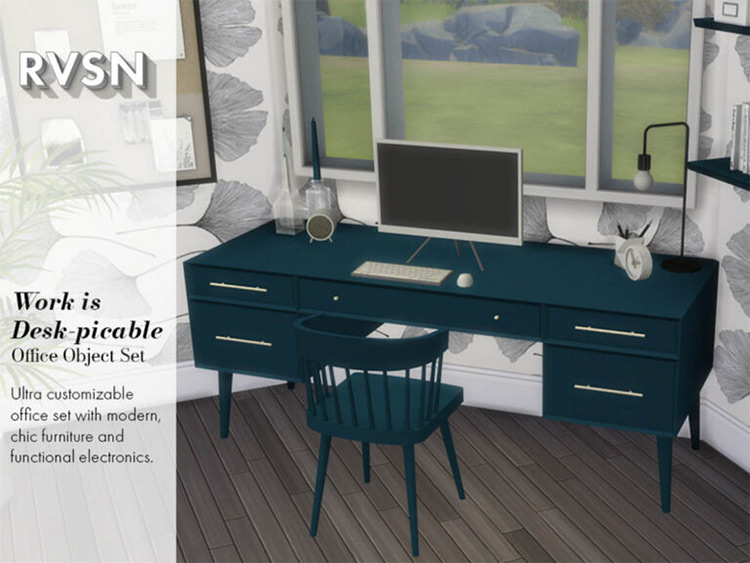 Work Is Desk-picable Set / TS4 CC